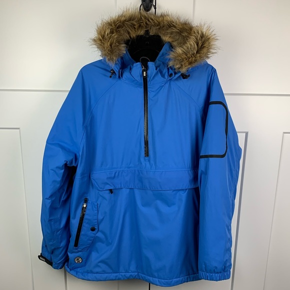 Lands' End Jackets & Coats Lands End Xl Faux Fur Trim Hood Ski